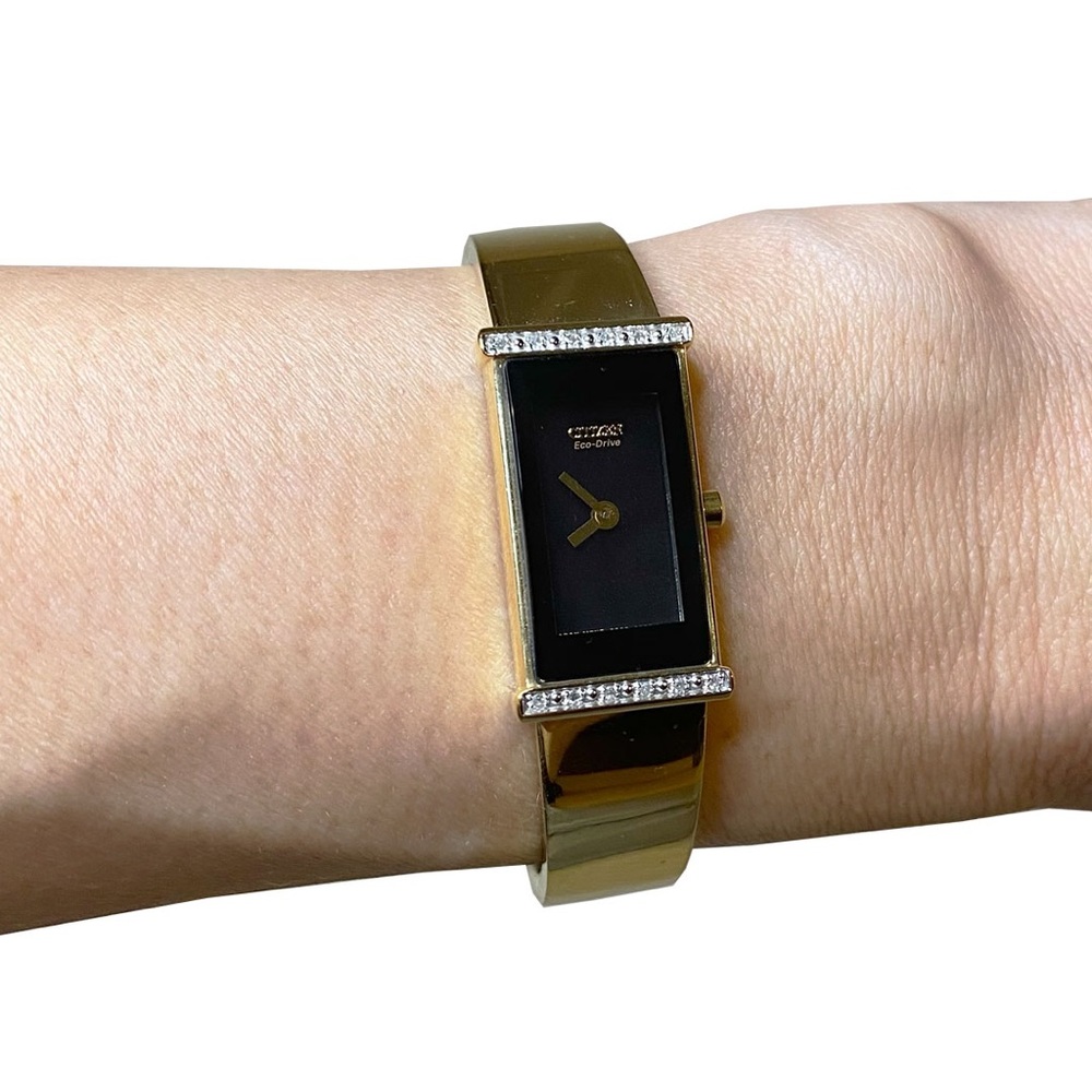 Citizen Ecodrive Stainless Steel with Tiny Diamonds Water Resistant Watch